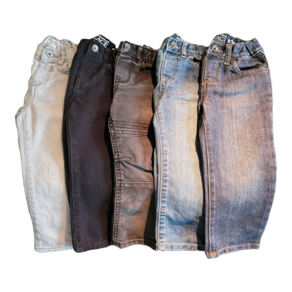 EUC The Children's Place Denim Boy Jeans Size 2T-5 PAIR